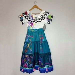 New Disney Parks Authentic Encanto Mirable Costume Dress Kids 9/10
